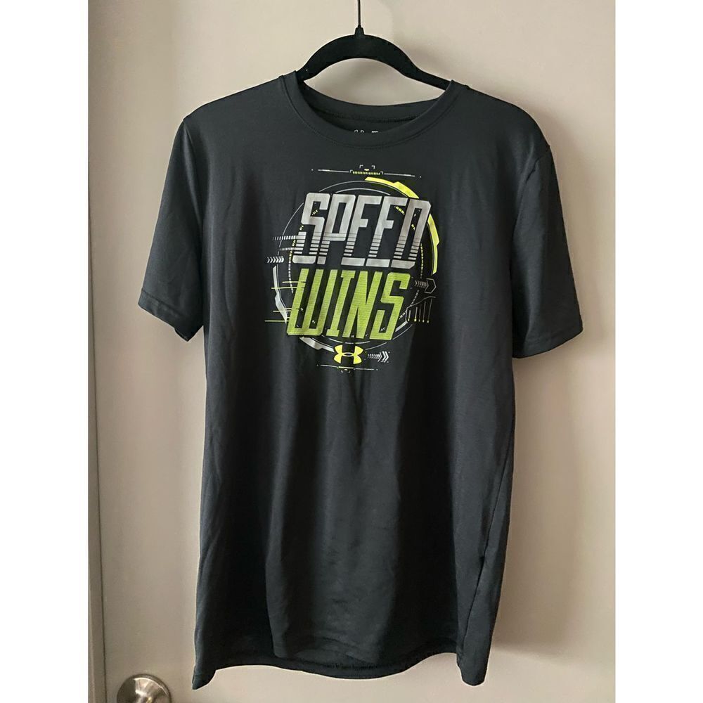 Under Armour Boys Speed Wins Athletic Tshirt Size Youth Large NWOT
